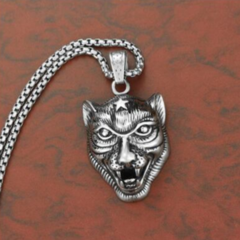 Uus esimene agressiivne isiksuse mehed\\\\ roostevaba teras alternatiivne loom Tiger Pendant European and American Animal Saries