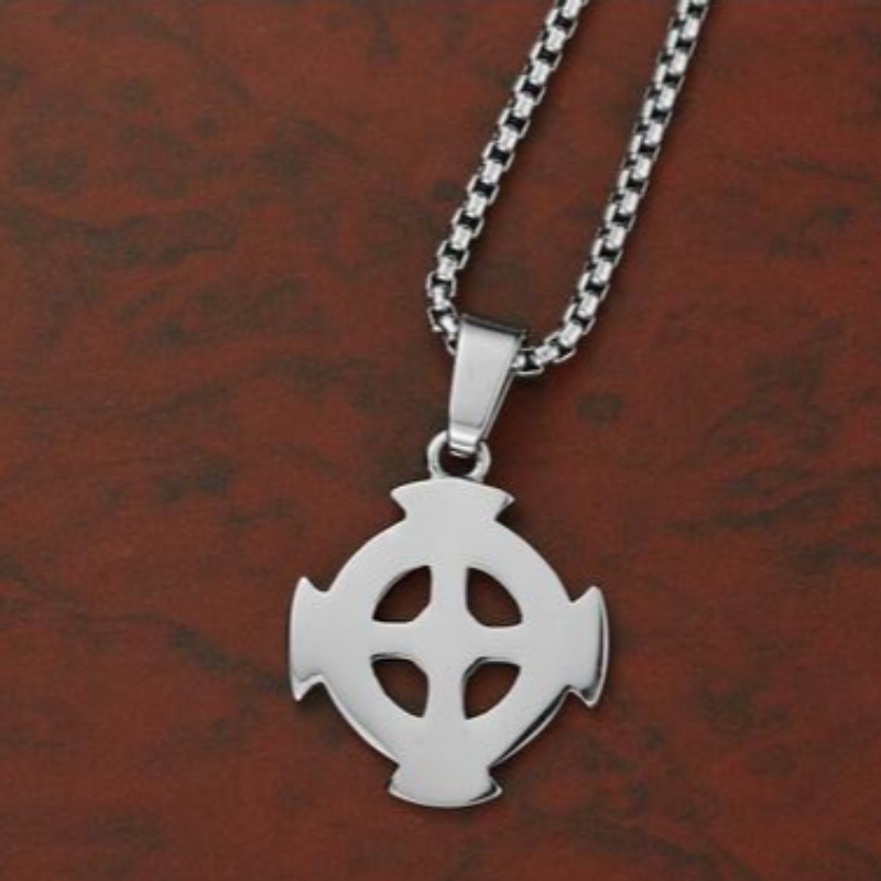 Personaliseeritud ehted Korea moemehed\ s Stainless Steel Cross Pendant tag Retro Pattern Cross Pendant